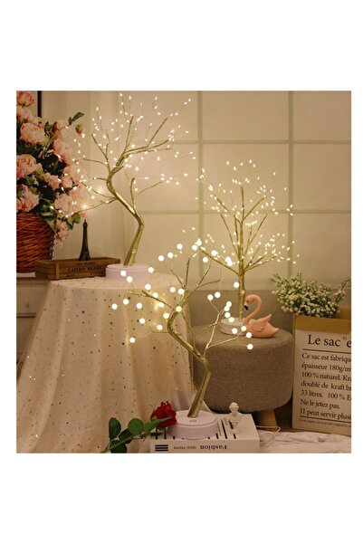 hediyesahibi Dekoratif Hayat Ağaç Tasarımlı Inci Lamba
