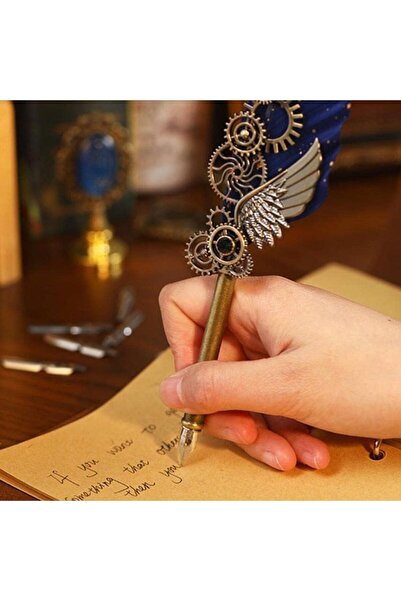 hediyesahibi Divit Hokka Seti Tüylü Kalem