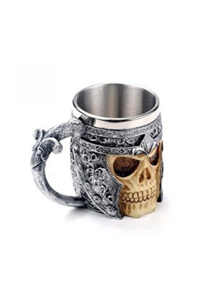 hediyesahibi Şövalye Kurukafa Kabartmalı Kupa Bardak