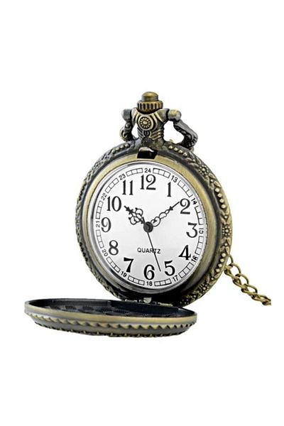 CornerShop Moon and Star Embossed Quartz Chain Clock