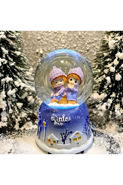 BaharHediyelik Winter Love Işıklı Müzikli Kar Küresi