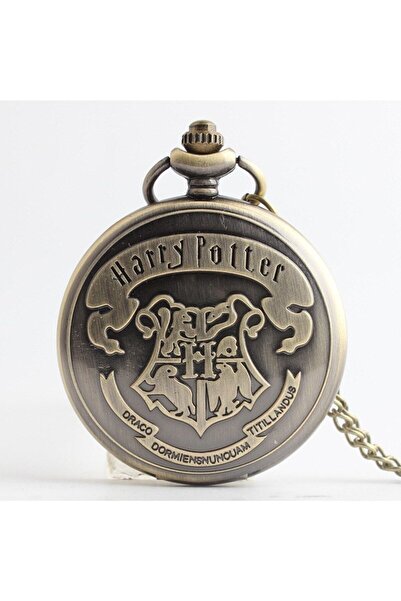 hediyesahibi Kişiye Özel Retro Harry Potter Kabartmalı Quartz Köstekli Saat