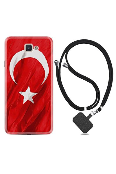 Kılıfland Samsung Galaxy J7 Prime 2 Kılıf Desenli Silikon Ipli Boyun Askılışa...