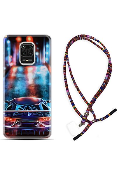 Kılıfland Xiaomi Redmi Note 9 Pro Kılıf Rasta Ipli Boyun Askılı Desenli Silik...