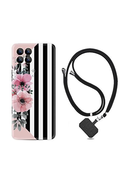 omix X600 Kılıf Ipli Boyun Askılı Desenli Silikon Flowers 4 1390