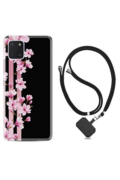 Kılıfland Samsung Galaxy Note 10 Lite Kılıf Desenli Silikon Boyun Askılı Pink...