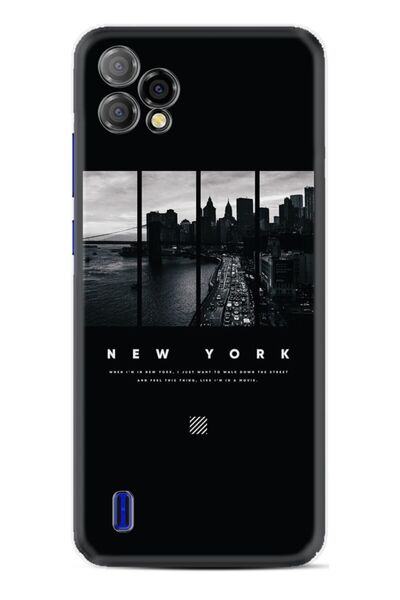 realme P13 Blue Plus 2022 32 Gb Kılıf Silikon Desen Özel Seri New York 1612