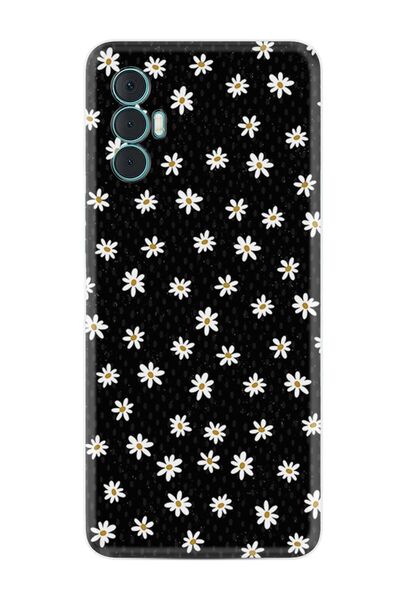 TECNO Spark 8 Pro Kılıf Resimli Desenli Silikon Platinium Series Papatyalar 1866