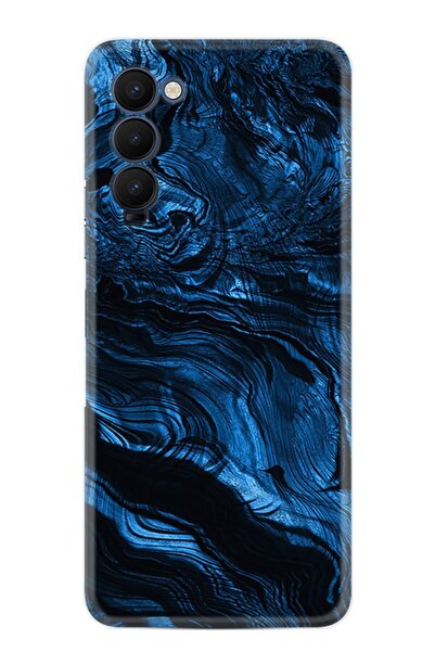 TECNO Camon 18p Kılıf Resimli Desenli Baskılı Silikon Kılıf Blue Marble 1379 camon18pgo5