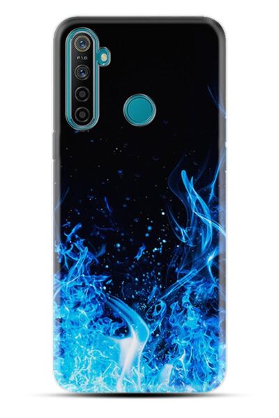 realme 6i Kılıf Silikon Desen Özel Seri Blue Fire 1678