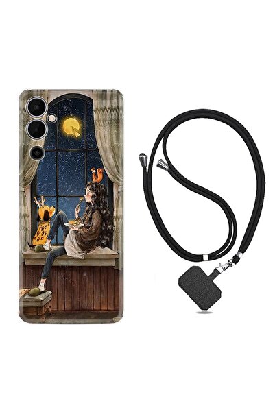 TECNO Pova Neo 2 Kılıf Ipli Boyun Askılı Desenli Silikon Ananas Camera Glass ...