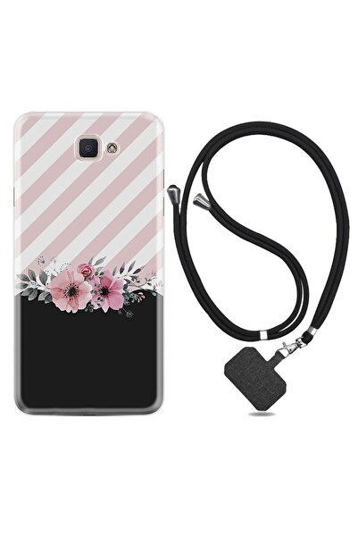 Kılıfland Samsung Galaxy J7 Prime 2 Kılıf Desenli Silikon Ipli Boyun Askılıst...