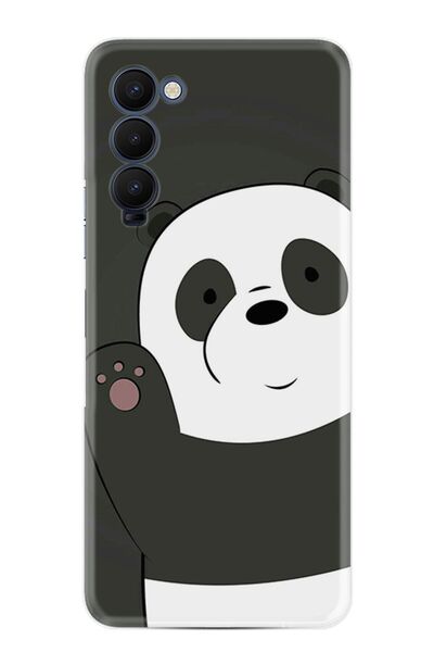TECNO Camon 18 Premier Kılıf Silikon Desen Özel Seri Hello Panda 1709