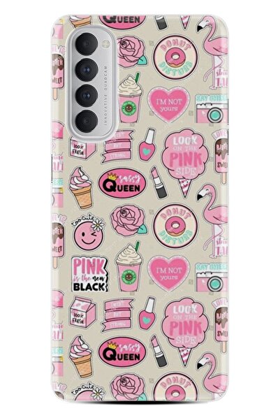 Kılıfland Oppo Reno 4 Pro Kılıf Resimli Desenli Baskılı Silikon Kılıf Donut F...