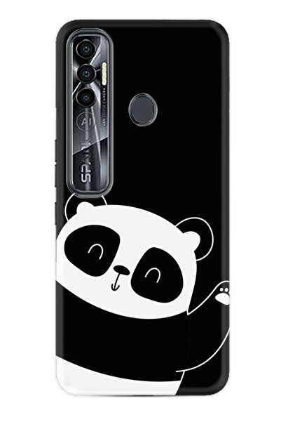 TECNO Spark 7 Pro Kılıf Silikon Desen Özel Seri Bay Bay Panda 1784