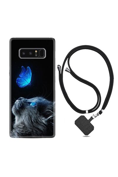 Kılıfland Samsung Galaxy Note 8 Kılıf Resimli Desenli Silikon Boyun Askılı Bu...