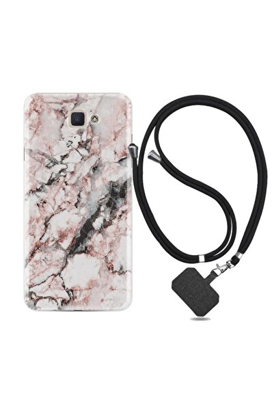 Kılıfland Samsung Galaxy J7 Prime Kılıf Desenli Silikon Ipli Boyun Askılı Col...
