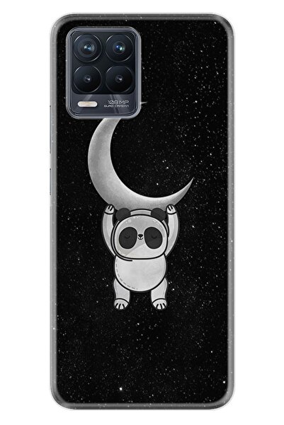 realme 8 8 Pro Kılıf Desenli Silikon Platinium Series Panda Moon 1811