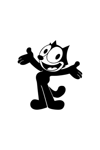 Kıvırcıkyoga شخصية فيليكس 15*16 سم - ملصق متوافق مع السيارة والسيارات والكمبي...