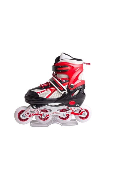 Furkan Toys F-sports الأولسلسلة 2+2 عجلة أمامية قابلة للتعديل مضاءة للتدريب المعدني على التزلج مع حقيبة هدية