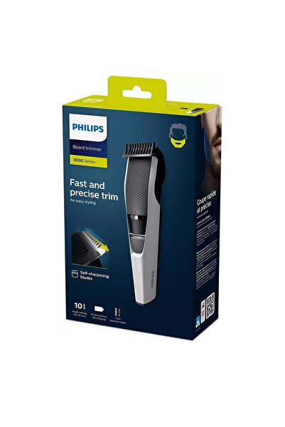 Philips Beard Trimmer 3000Series Kendiliğinden Bilenen Bıçalar ile Hızlı ve Hassas Kullanım Traş Makinesi