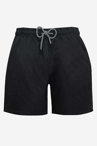 Tudors Ανδρικό σορτς μαγιό κανονικής εφαρμογής Quick Dry απλό μαύρο μαγιό
