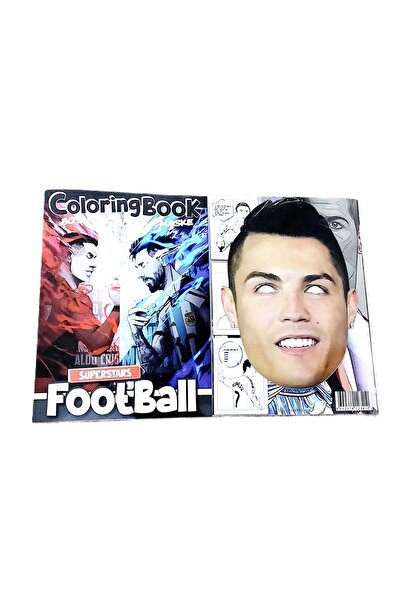 şahane parti Süper Stars Futbol Boyama Kitabı (boyama , Sticer , Arka Kapak M...