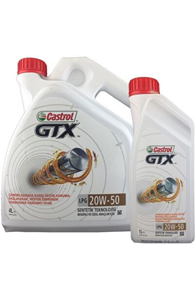 CASTROL Gtx Lpg 20w-50 Sentetik Motor Yağı 4 + 1 = 5 Litre