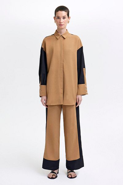 Touché Privé Color Blocked Shirt and Trousers Set