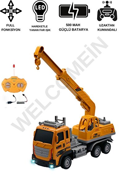welcomein Uzaktan Kumandalı Şarjlı Full Fonksiyon Işıklı İnşaat Makineleri 27...