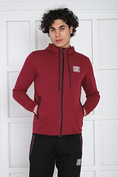 NEED LİFE Erkek  Slim Fit Kapüşonlu  Paçası Lastikli Double Pamuk Kumaş Eşofman Takım