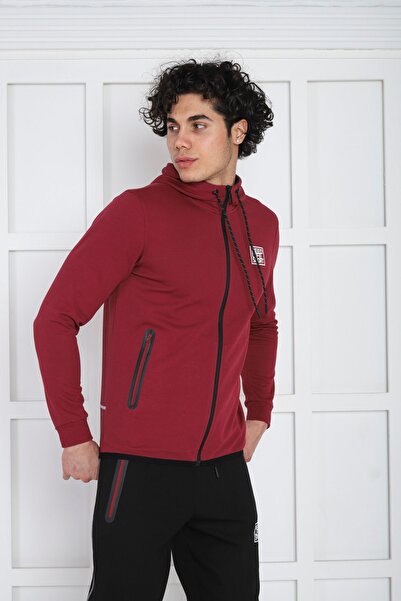 NEED LİFE Erkek  Slim Fit Kapüşonlu  Paçası Lastikli Double Pamuk Kumaş Eşofman Takım