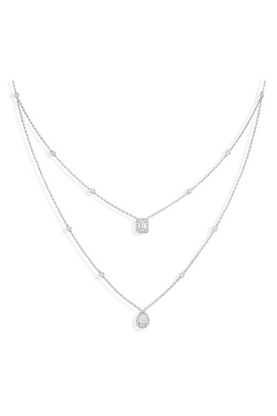 Monemel Taşlı Baget Çiftli Kolye