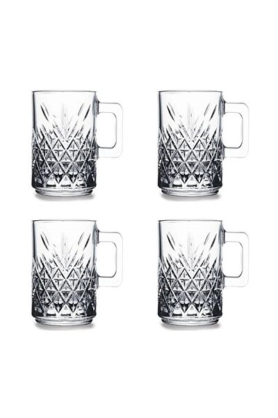 Paşabahçe Timeless Glass Mug 4 Pieces 315 cc (Large Size)