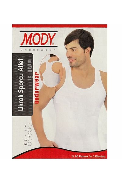 MODY Ανδρικό αθλητικό μονό 5 τεμαχίων 100% βαμβακερό Lycra (Rambo Singlet)