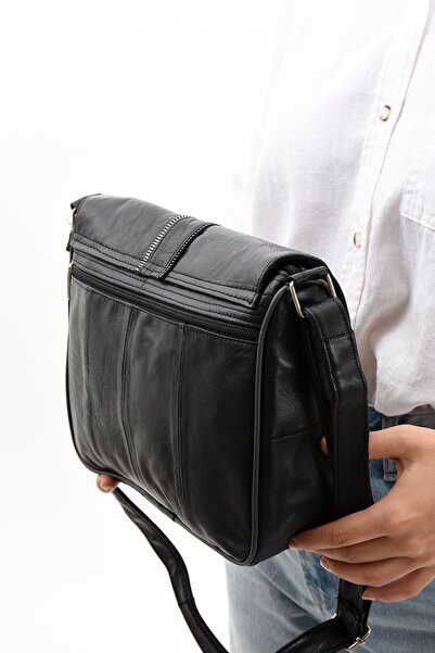 Erzeno Велика сумка через плече з натуральної шкіри