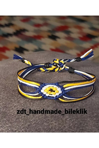 ZDTHandmade Colorful Evil Eye Macrame Bracelet