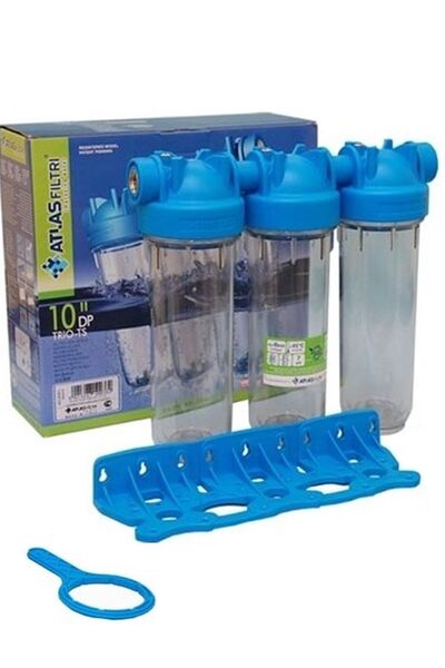 AQUA BELLA Atlas Filtri Atlas 10" Dp Trıo Housıng 3/4" Filtre Kabı Boş