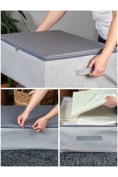 AYHANHOME Βαλίτσα Mega Size Under Bustard - Organizer ντουλαπιών 4 τεμαχίων, αποθήκευση και οργάνωση αποθεμάτων 75x40x20