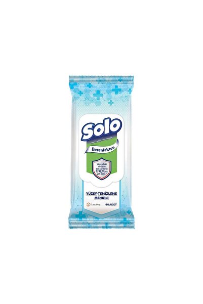 Solo Dezenfektan Yüzey Temizleyici Islak Mendil 3'lü 120 Yaprak