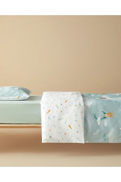 English Home Green Cotton Baby Duvet Cover Set - Funny Animals