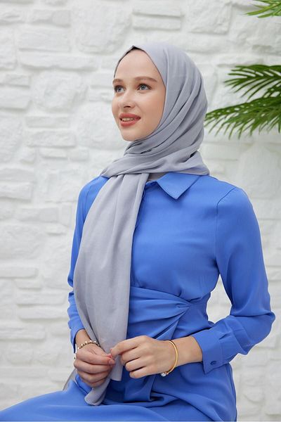 Şalland Organic Cotton Voile Shawl Soft Gray