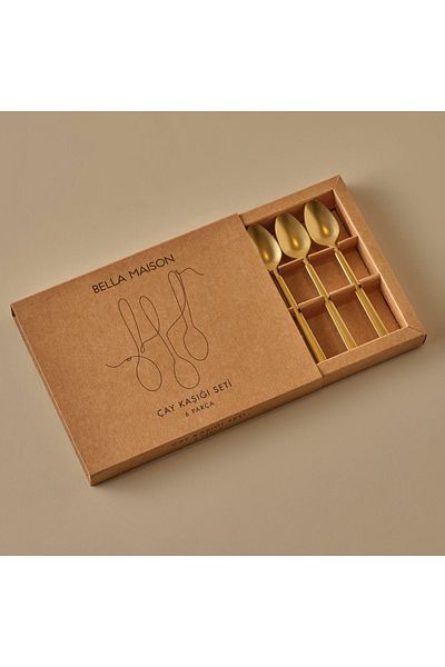 Bella Maison Premium Tea Spoon Set of 6 - Gold