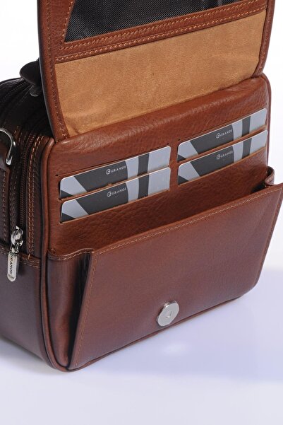 Grande 4605 100% Genuine Leather Men's Handbag Crossbody Bag Brown