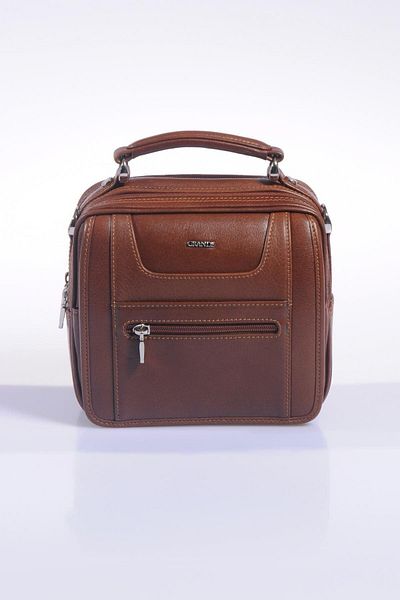 Grande 4605 100% Genuine Leather Men's Handbag Crossbody Bag Brown