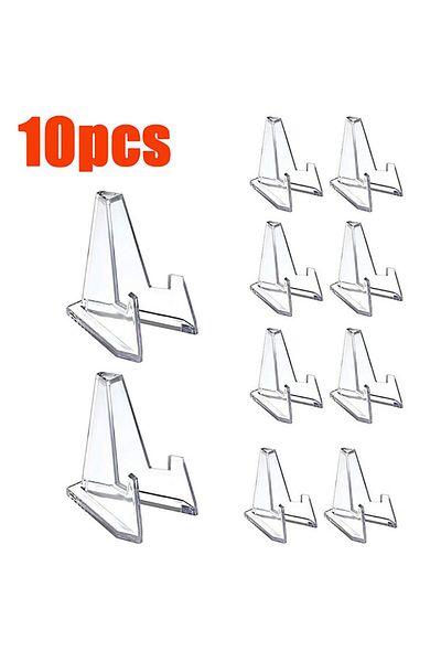 Choice 10pcs Clear Acrylic Coin Display Stand Floor Type Storage Rack for Commemorative Challenge Capsul...