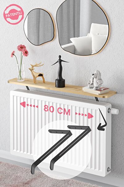lefty Montajsız Petek Üstü Uçan Raf Dresuar Kalorifer Peteği Rafı Kitaplık 80...