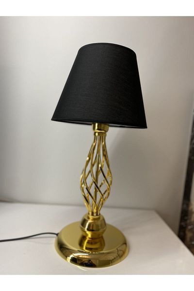 asellus Luxury Exclusie Gold Twirl Lampshade, Table Lamp, Stylish Decoration Lamp, Lampshade Desktop Lamp