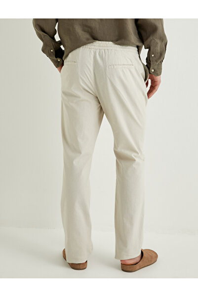 Koton Лляні джоггер-штани зі шнурівкою на талії та кишенями