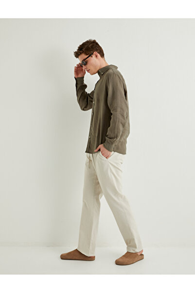 Koton Лляні джоггер-штани зі шнурівкою на талії та кишенями